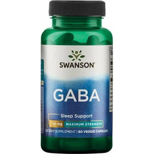 Swanson GABA 750mg Supplément Sommeil 60 gélules végétales