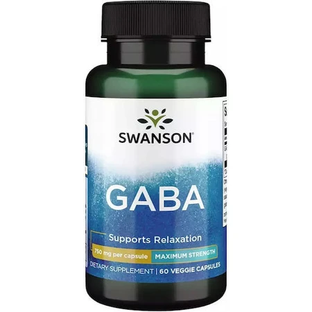 Swanson GABA 750mg Supplément Sommeil 60 gélules végétales