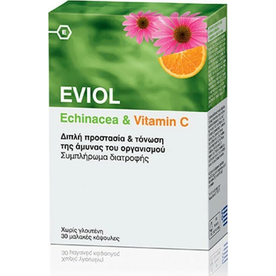 Eviol Equinácea y Vitamina C Suplemento Inmunoestimulante 30 cápsulas blandas