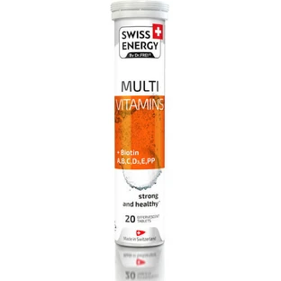 Swiss Energy Multi Vitamins Biotine multivitamine voor energie 1000mg 20 tabs eff