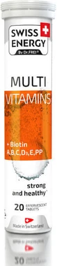 Swiss Energy Multi Vitamins Biotin Multivitamin for Energy 1000mg 20 tabs eff