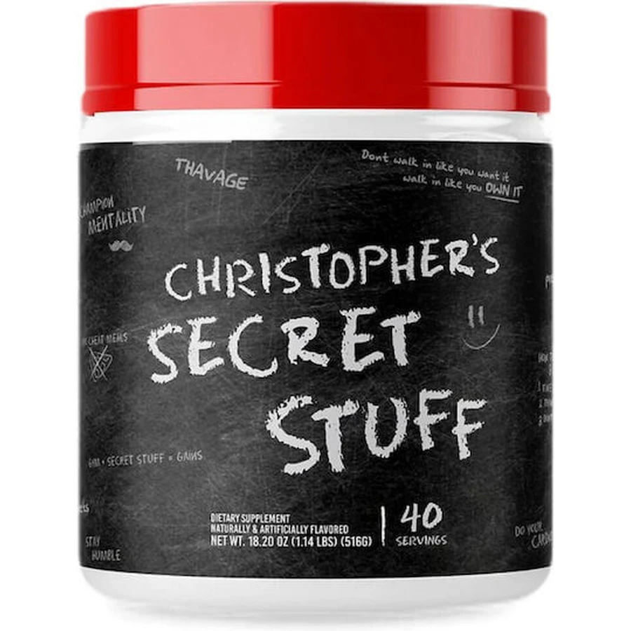 Raw Christopher's Secret Stuff Pre Workout Supplement 516gr Tastes Like Winning