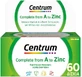 Centrum Complete De la A al Zinc Multivitamínico Con Vitaminas y Minerales para Fortalecer la Energía y el Sistema Inmunitario 60 Comprimidos