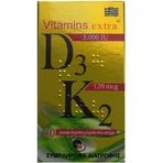 Medichrom Vitamins Extra D3 5000IU & K2 120mcg Vitamin for Immune System Strengthening & Egg Health 5000iu 60 caps