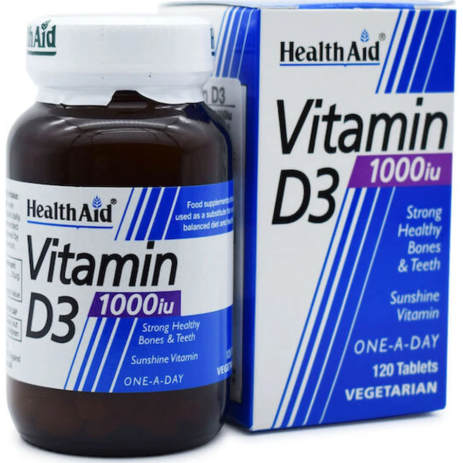 Health Aid Vitamin D3 Vitamin for Immune Support & Egg Health 1000iu 120 Tablets