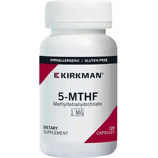 Kirkman 5-MTHF Vitamin for Nervous System Health 1mg Energy 120 caps