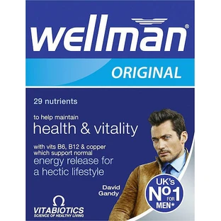 Vitabiotics Wellman Original 29 Nutrients David Gandy Special Dietary Supplement 30 tabs