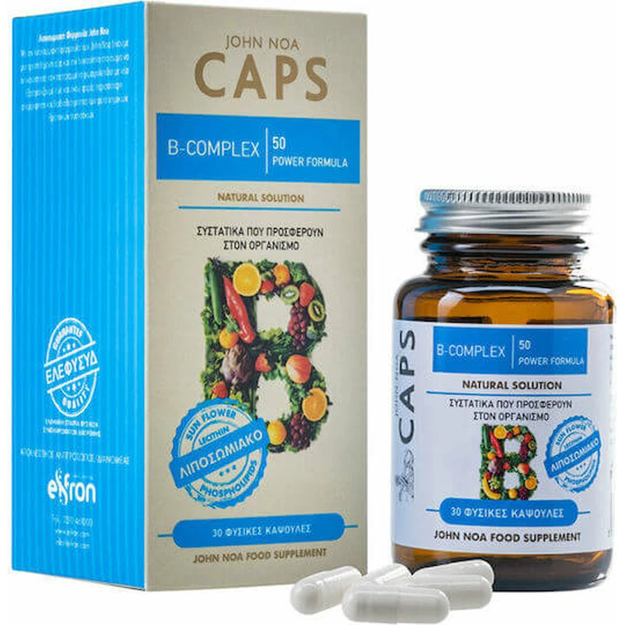 John Noa Caps B-Complex B-Complex Powder Formula Vitamin for Energy, Immune & Nervous System Strengthening 30 caps
