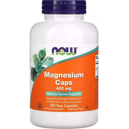 Now Foods Magnesio 400 mg 180 cápsulas de hierbas