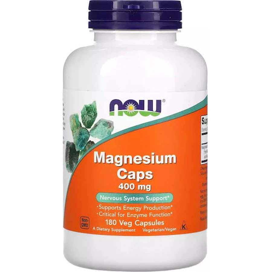 Now Foods Magnesio 400 mg 180 cápsulas de hierbas