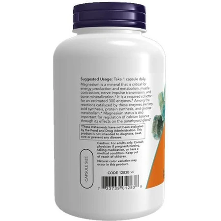 Now Foods Magnesio 400 mg 180 cápsulas de hierbas
