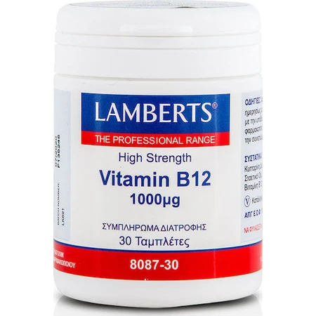 Lamberts Vitamine B12 Vitamine voor de gezondheid van het zenuwstelsel 1000mg 30 tabletten