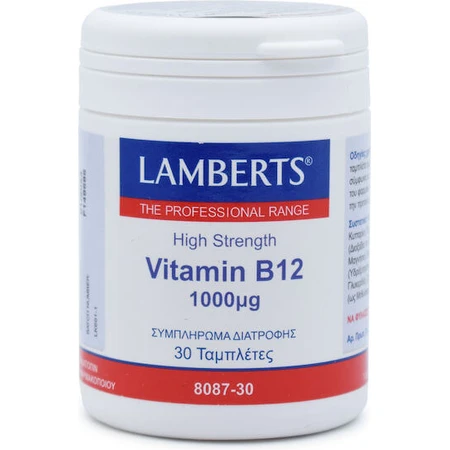 Lamberts Vitamine B12 Vitamine voor de gezondheid van het zenuwstelsel 1000mg 30 tabletten