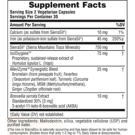 Nature's Plus Ultra Inflam Actin 60 plantaardige capsule