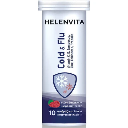 Helenvita Cold & Flu Immune System Strengthening Supplement 10 tabs eff Raspberry