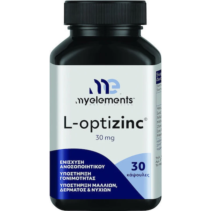 My Elements L-optizink 30 mg 30 Capsules