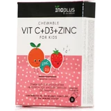 Ino Plus Vit C + D3 + Zinc Multivitamin for Immune System Strengthening 30 x { chew_tabs | divided_by:temaxia }} comprimidos masticables