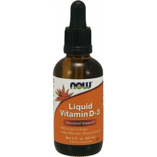 Now Foods Vitamina D-3 Líquida Vitamina para la Salud Inmune y del Huevo 400iu 60ml 60ml