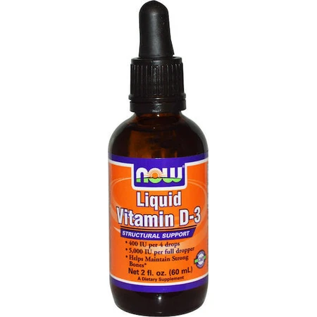 Now Foods Vitamina D-3 Líquida Vitamina para la Salud Inmune y del Huevo 400iu 60ml 60ml