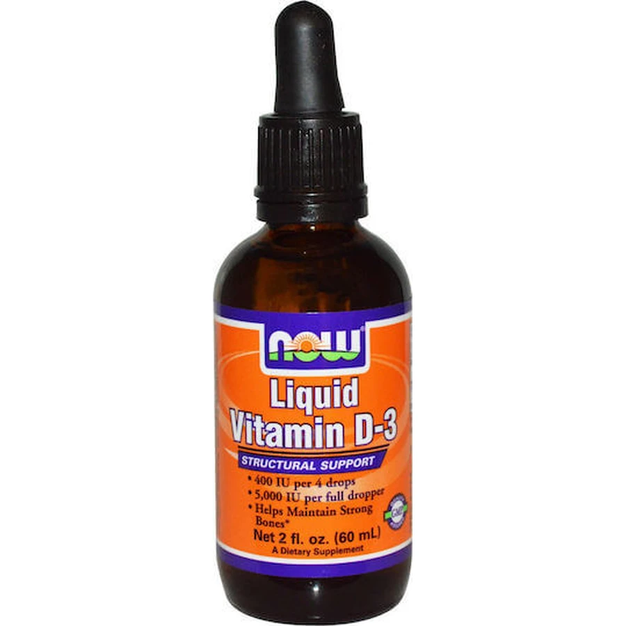 Now Foods Vitamina D-3 Líquida Vitamina para la Salud Inmune y del Huevo 400iu 60ml 60ml