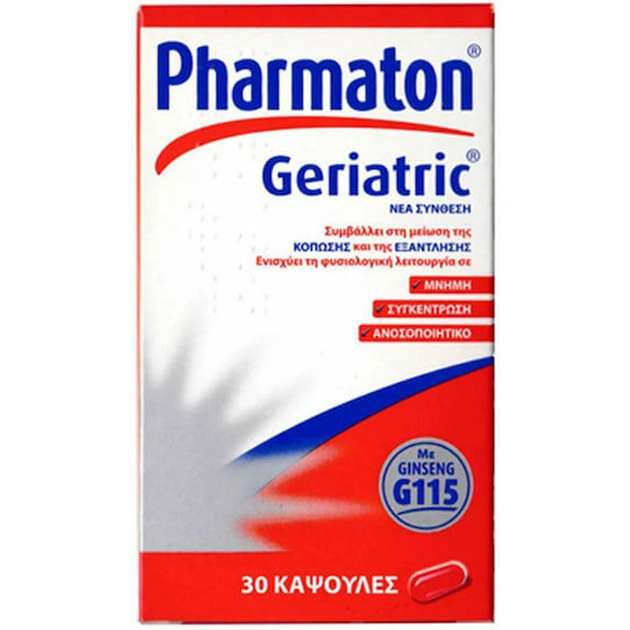 Pharmaton Geriatrische Multivitamine voor Energie & Immuunsysteem Boost 30 caps
