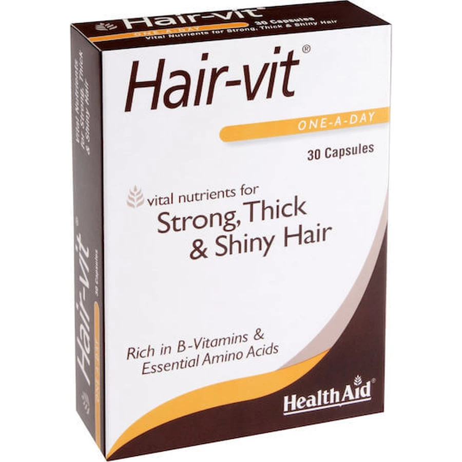 Health Aid Hair-Vit Complemento Alimenticio Especial 30 cáps.