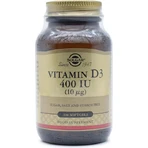 Solgar Vitamina D3 (Colecalciferol) Vitamina para el fortalecimiento del sistema inmunológico y la salud de los huevos 400iu 100 softgels