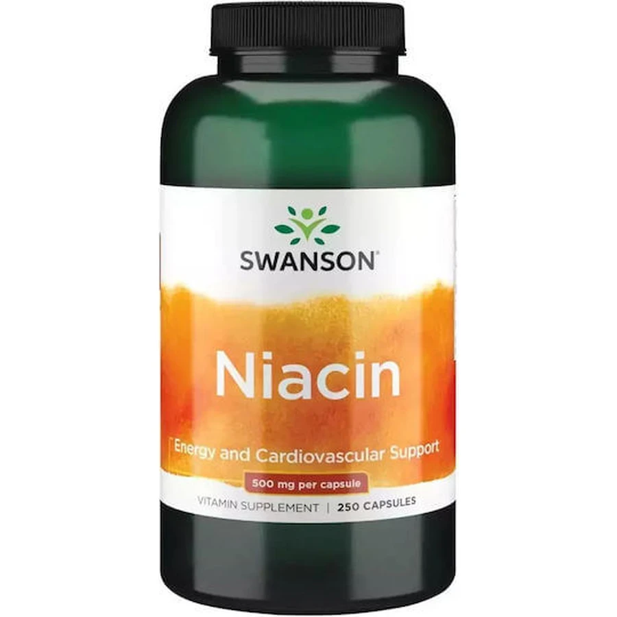 Swanson Niacin Vitamin für die Gesundheit des Nervensystems 500mg 250 Kapseln