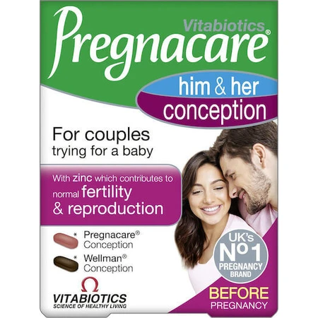 Vitabiotics Pregnacare His & Her Conception Pregnancy Supplement 30 tabs 30 caps