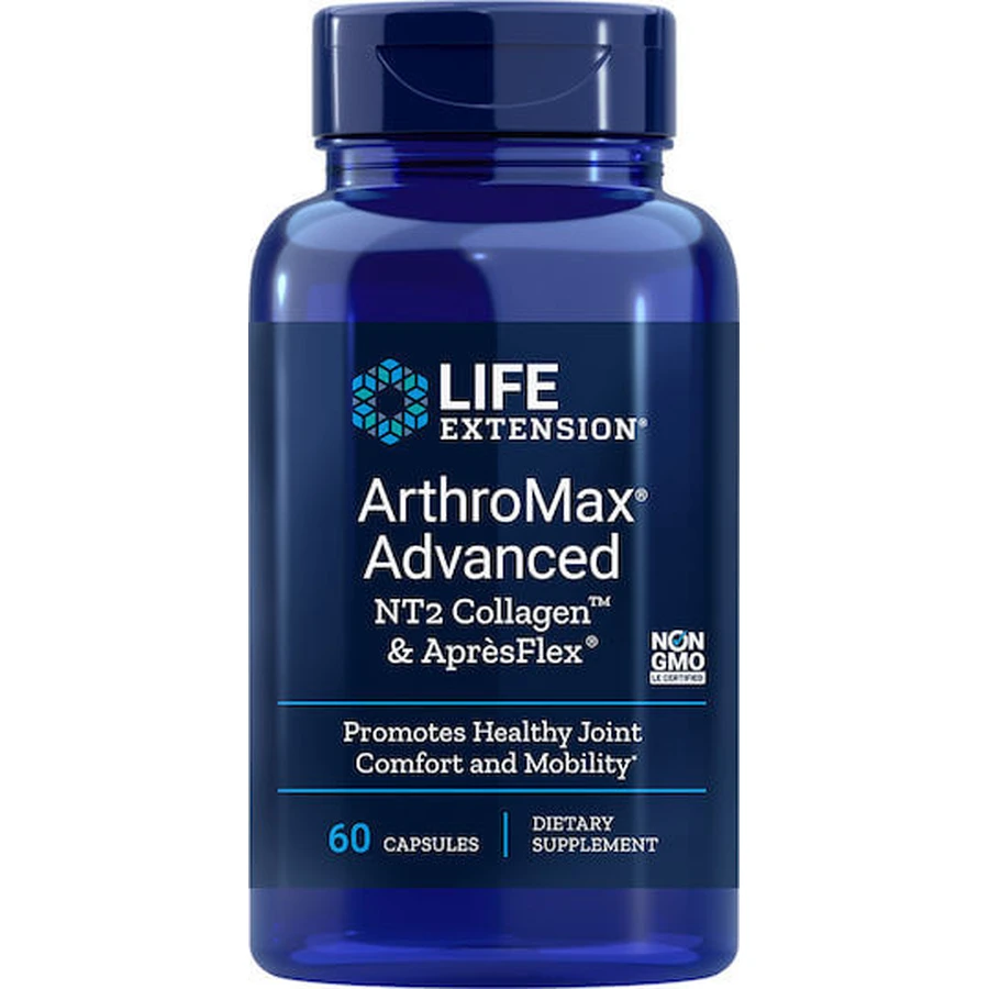 Life Extension ArthroMax ArthroMax Colágeno NT2 Avanzado y ApresFlex Suplemento para la Salud Articular y Ósea 60 cáps.