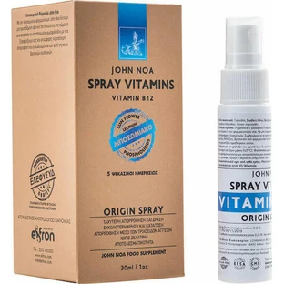 John Noa Origin Spray Vitamine B12 voor de gezondheid van het zenuwstelsel 1000mcg Sinaasappel 30ml
