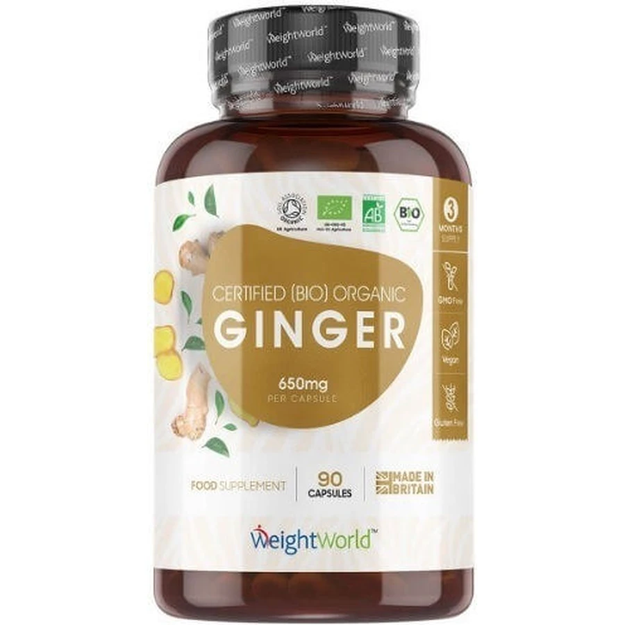WeightWorld Bio-Ingwer 650mg 90 Kapseln Ingwer
