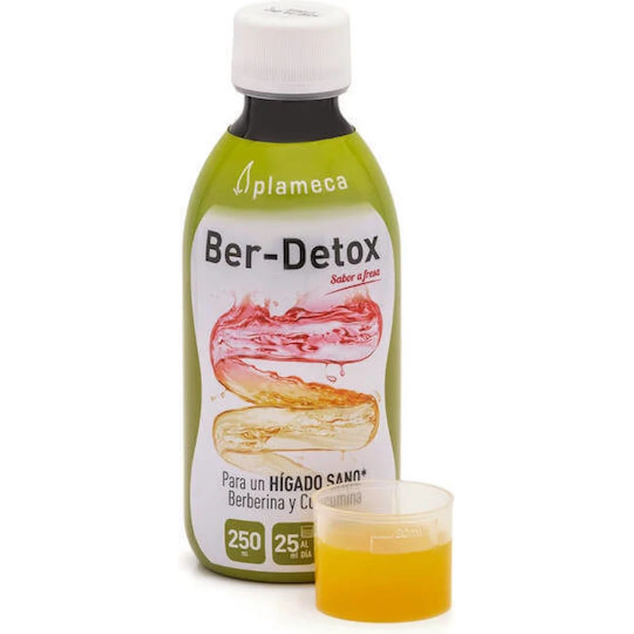 Plameca Ber-Detox Speciaal Voedingssupplement 250ml Aardbei