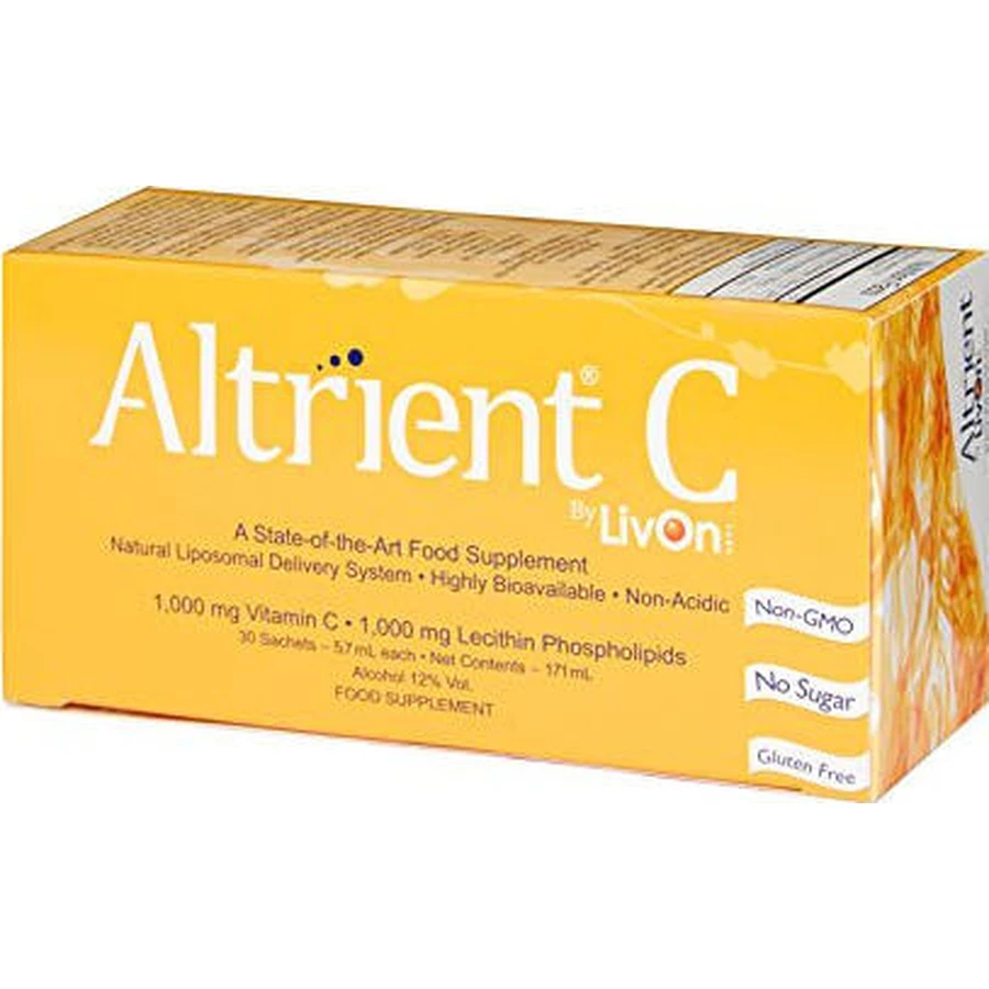 Altrient Lypo Lypo Spheric Vitamin C Vitamin for Immune Support, Skin & Antioxidant Action 1000mg 30 sachets