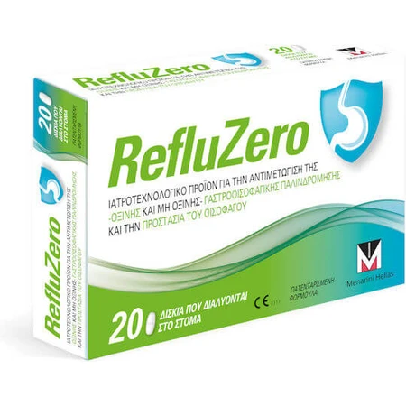 Menarini RefluZero Supplément alimentaire spécial 20 comprimés à croquer