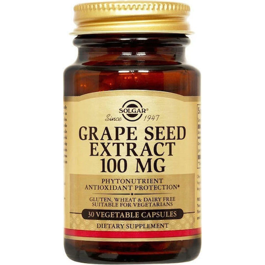 Solgar Druivenpitextract Fytonutriënt Antioxidantbescherming 30 plantaardige capsule