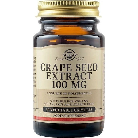 Solgar Druivenpitextract Fytonutriënt Antioxidantbescherming 30 plantaardige capsule