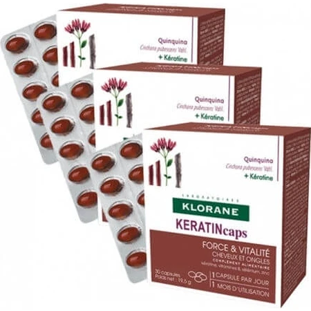 Klorane KeratinCaps Spécial Complément Alimentaire 3 x 10 gélules