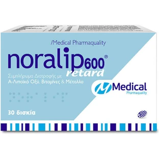 Medical Pharmaquality Noralip 600 Retarded Food Supplement Special 30 tabs