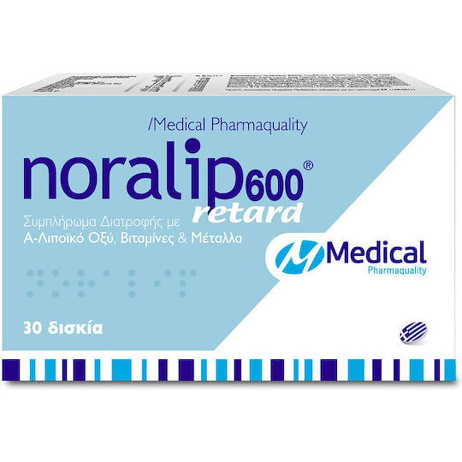 Medical Pharmaquality Noralip 600 Retarded Food Supplement Special 30 tabs