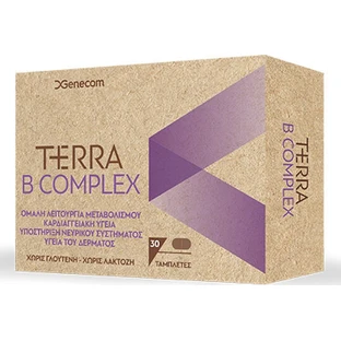 Genecom Terra B Vitaminecomplex voor energie, immuunsysteem en zenuwstelsel 30 tabletten