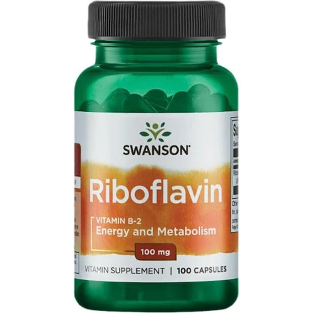Swanson Riboflavin Vitamin for Nervous System Health 100mg 100 caps