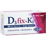 UNI-PHARMA D3 Fix + K2 Vitamin for Immune System Strengthening & Egg Health 800iu 45mcg 60 Tablets
