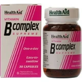 Gesundheitshilfe Vitamin B-Komplex Supreme 30 Kapseln Vitamin für Energie, Immun- und Nervensystemstärkung 30 x 1 Kapsel