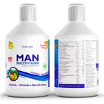 Swedish Nutra Man Multivitamin Multivitamin Multivitamin für Energie, Immunsystem und Nervensystem Stärkung Orange 500ml