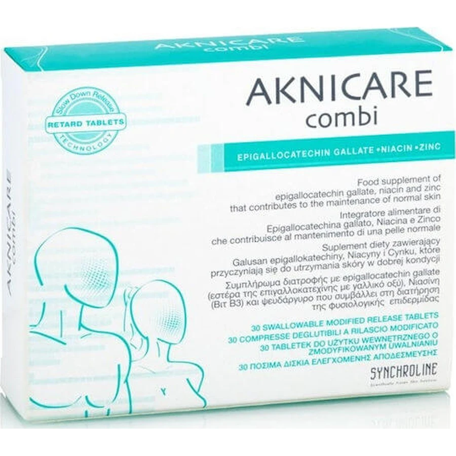 Synchroline Aknicare Combi Spezial-Nahrungsergänzungsmittel 30 Kapseln