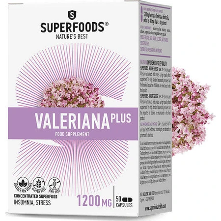 Superfoods Valerian Plus 1200mg 50 x 1 capsule
