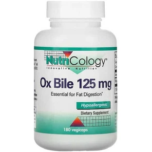 Nutricology Ox Bile 125mg Voedingssupplement Specialiteit 180 plantaardige capsules