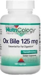 Nutricology Ox Bile 125mg Food Supplement Special 180 veget capsules