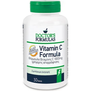 Doctor's Formulas Vitamin C Fast Action 1000mg Vitamin für Immunsystem Unterstützung, Haut & Antioxidans Aktion 1000mg 30 Tabletten